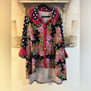 💙💓Floral Dot high low top💓💙